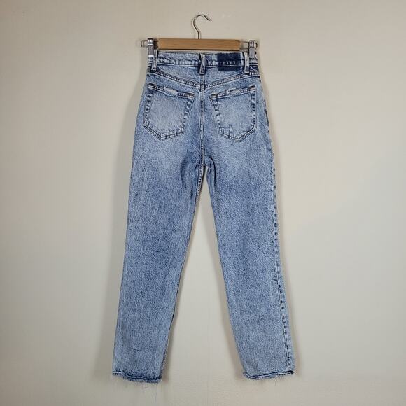 Abercrombie & Fitch Jeans 24 00 Blue 90s Straight Ultra High Rise Acid Wash - Picture 3 of 9